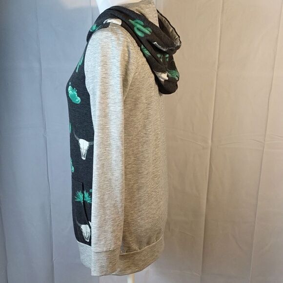 12PM By Mon Ami Cactus Cow Head Hoodie - Picture 3 of 6